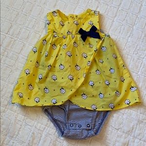 Yellow and navy sumner dress